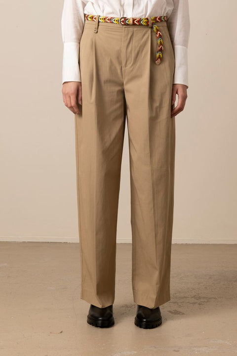 Bukse - Mid Rise Pleat Front Trouser