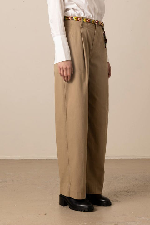 Bukse - Mid Rise Pleat Front Trouser