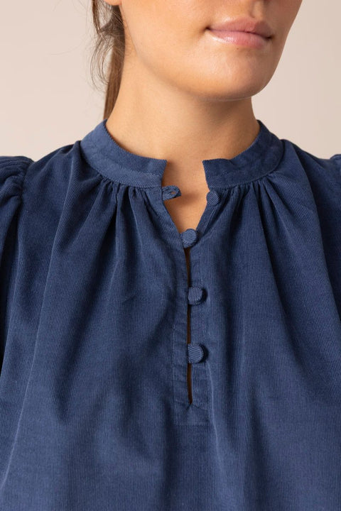 Bluse - Audrey Baby Cord Paris Blue