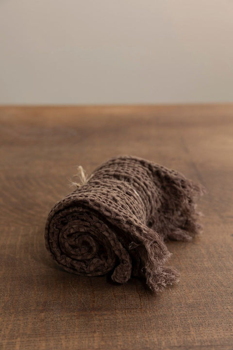 Håndkle - Elise 45x65cm Brown/Orange