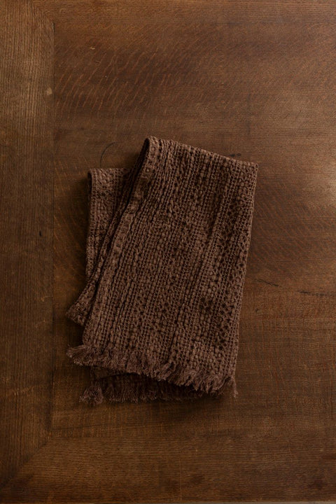 Håndkle - Elise 45x65cm Brown/Orange