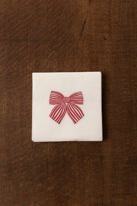 Serviett - Paviot 25x25cm Rosett Rød