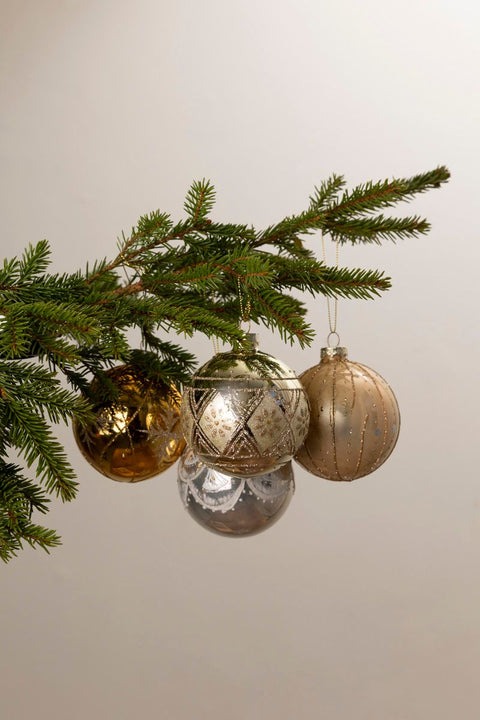 Juletrepynt - Xmas Bauble 4pk