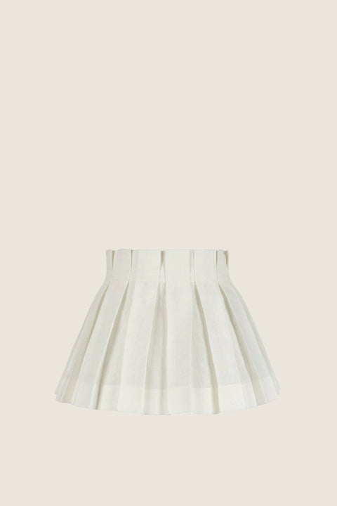 Lampeskjerm - Linen Structured Dia35cm White