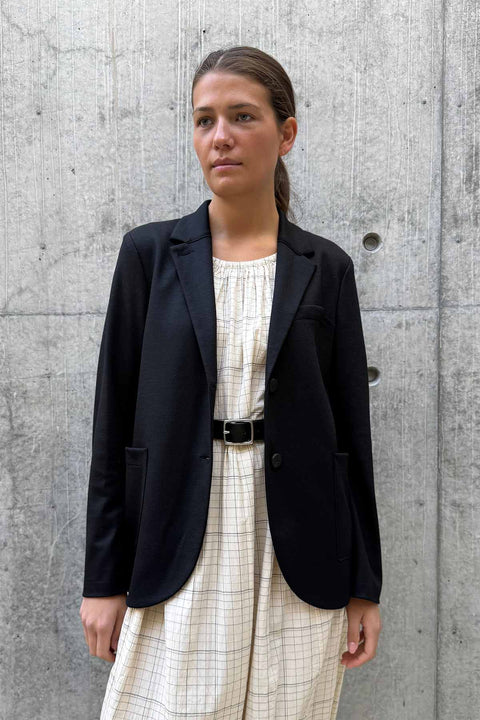 Blazer - Stand Up Collar Merino Black
