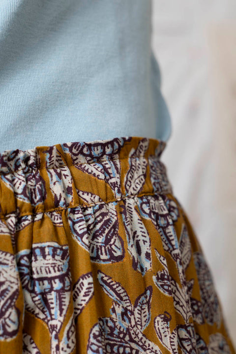 Skjørt - Nessa Cotton Midi Skirt Fennel Blossom