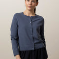 Cardigan - Scallop Trim Cardi Azul