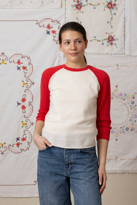 Genser - Baseball Tee Cream/Sorbet