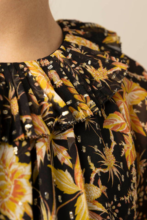 Bluse - Helaine Flowy Short Sleeve Top