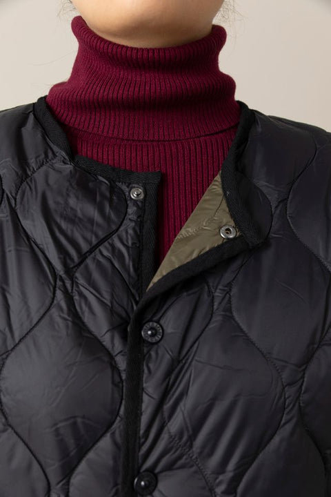 Jakke - Military Crew Neck Down Jacket Black