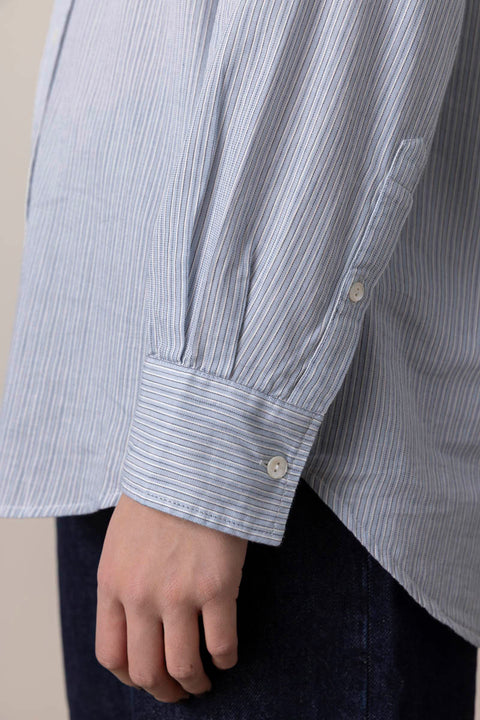Skjorte - Nico Shirt Tiny Blue Stripe