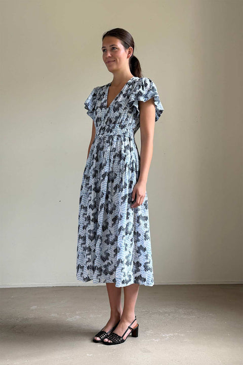 Kjole - Lyria SL Cotton Dress Ciel