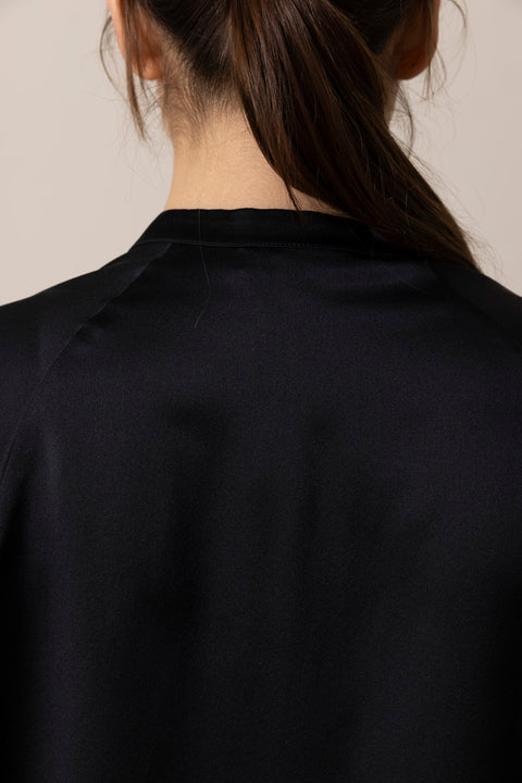 Bluse - Band Collar Blouse Black