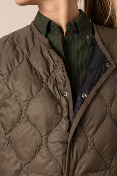 Vest - Military Crew Neck Down Vest Dark Olive