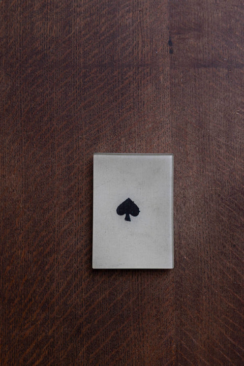 Glassfat - Decoupage Spade Ace