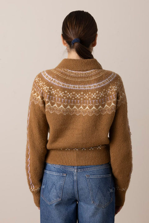 Cardigan - Cloud Chalet Cardigan Almond Combo