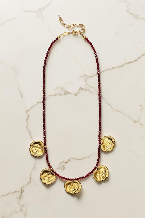 Halskjede - Dream Catcher Deep Burgundy