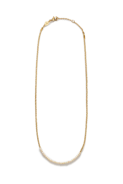 Halskjede - Slim Pearly Gold