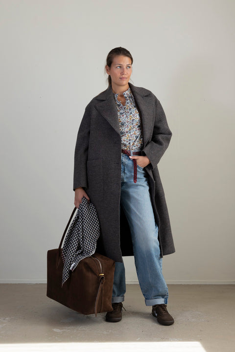 Kåpe - Greatcoat Boiled Wool Brown Grey