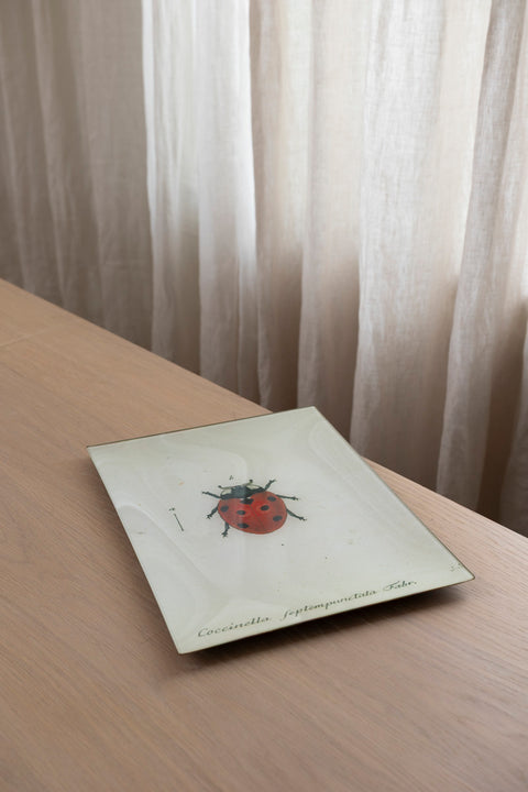 Glassfat - Decoupage Red Ladybug