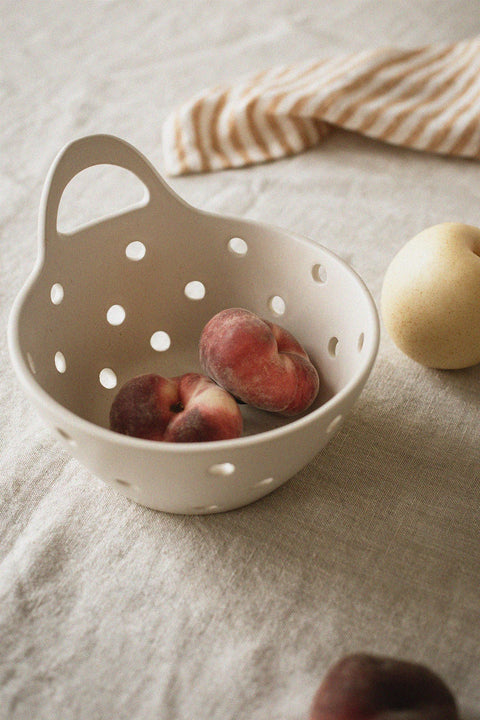 Dørslag - Palermo Stoneware Strainer Creme