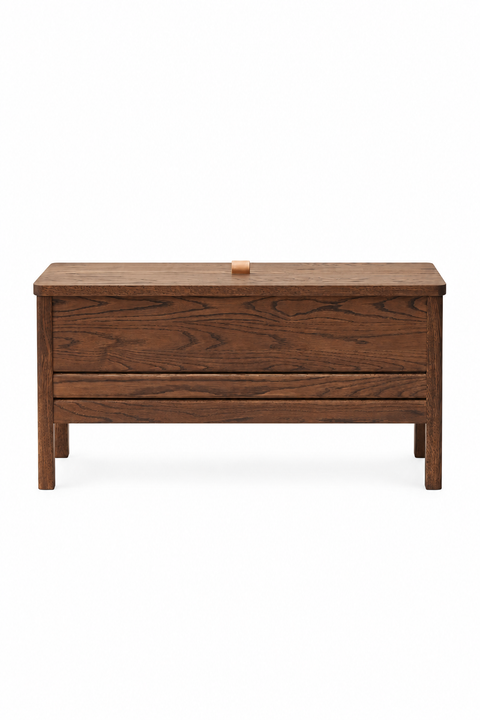 Benk - A Line Storage Bench 111 Røkt Eik