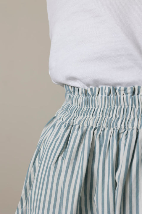 Skjørt - Dagny Skirt White/Aqua Stripe