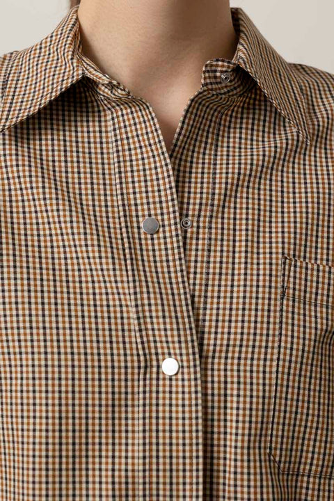 Skjorte - Cropped L/S Shirt Wheatstone Check