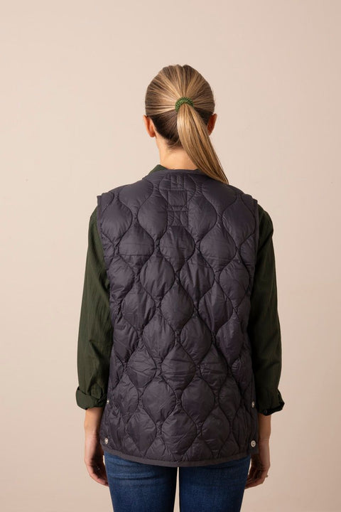 Vest - Military Crew Neck Down Vest Dark Charcoal