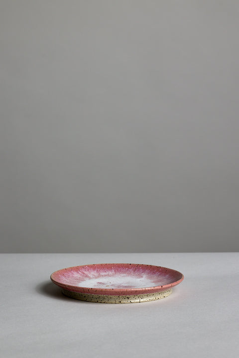 Tallerken - Moon Plate Cream Cerise