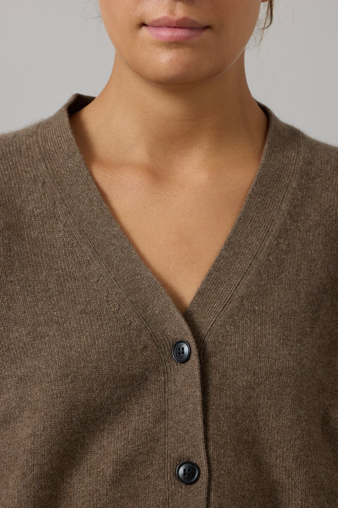 Cardigan - Ingrid Pure Dark Brown