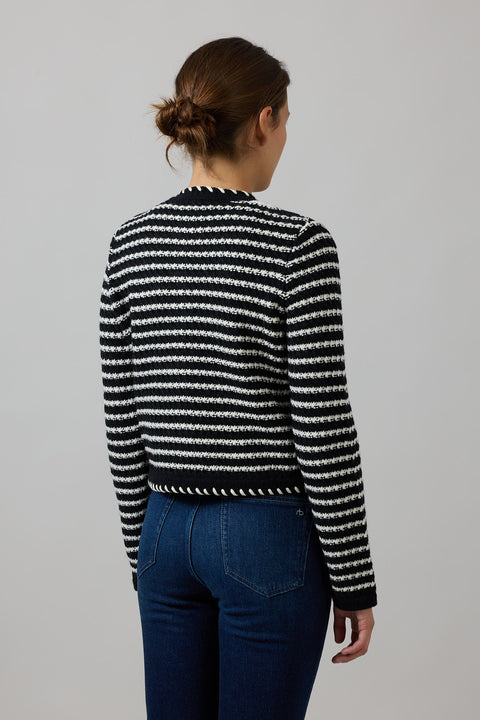 Cardigan - Daya Noir/Ecru