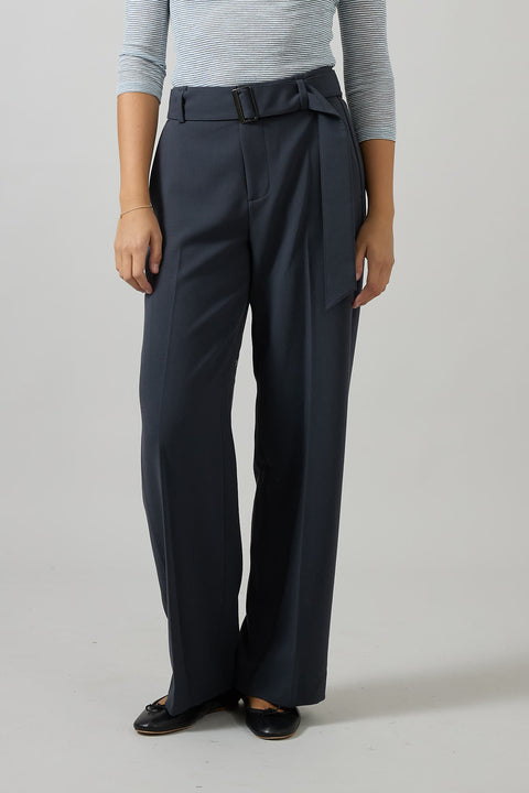 Bukse - High Waisted Belted Wide Leg