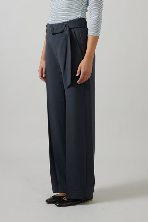 Bukse - High Waisted Belted Wide Leg