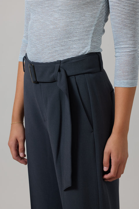 Bukse - High Waisted Belted Wide Leg