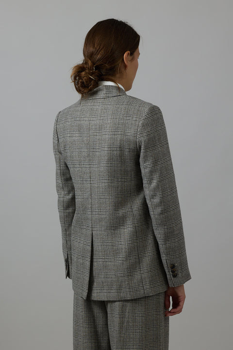 Blazer - Plaid Double Breasted Heritage Grey