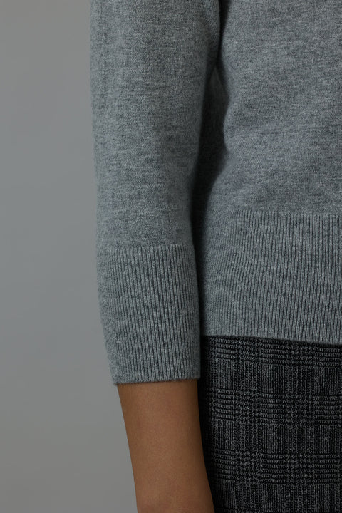 Cardigan - Pearl Button Grey