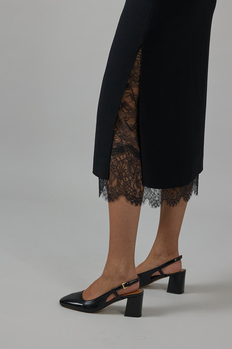 Skjørt - Lace Paneled Black