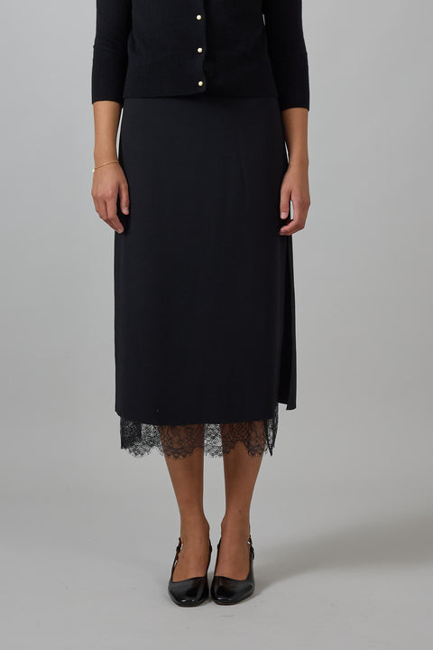 Skjørt - Lace Paneled Black