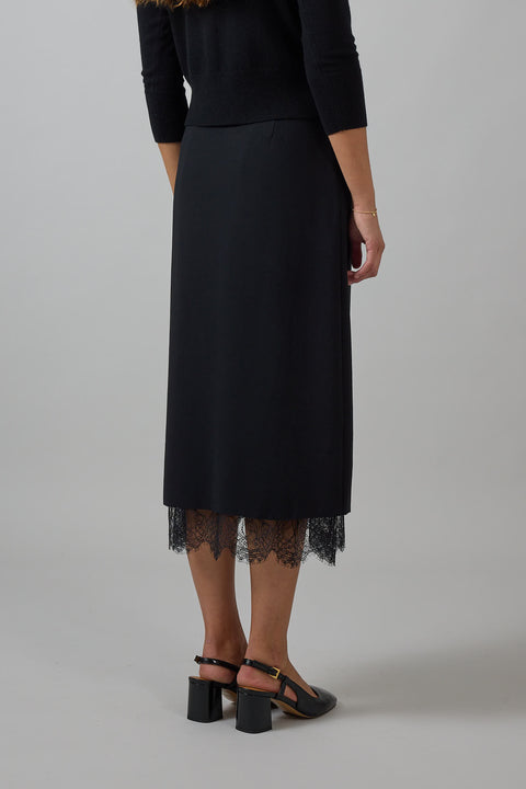 Skjørt - Lace Paneled Black