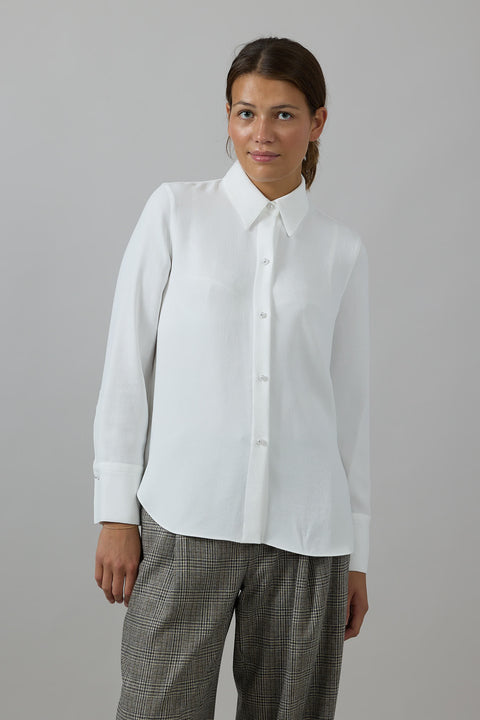 Skjorte - Pearl Button Down Off-White