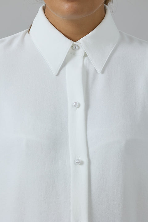 Skjorte - Pearl Button Down Off-White