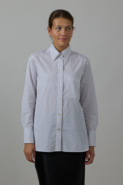 Skjorte - Relaxed Straight Shirt Optic White/Rose