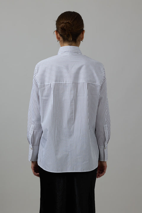 Skjorte - Relaxed Straight Shirt Optic White/Rose