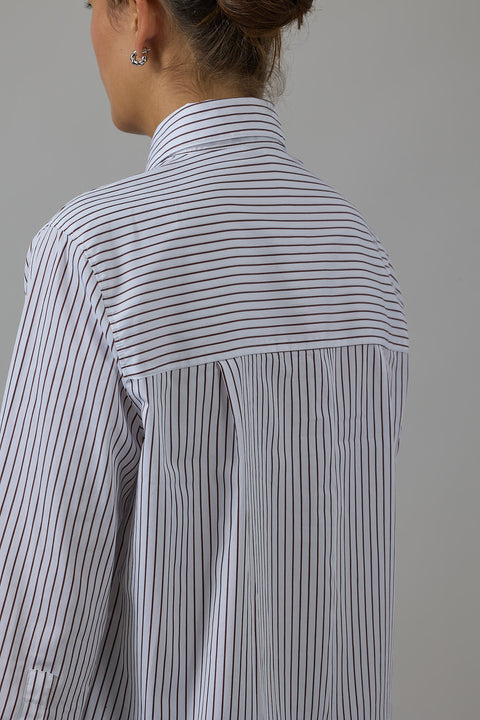 Skjorte - Relaxed Straight Shirt Optic White/Rose