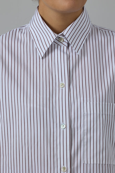 Skjorte - Relaxed Straight Shirt Optic White/Rose