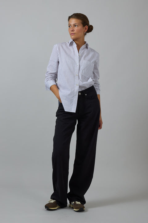 Skjorte - Relaxed Straight Shirt Optic White/Rose