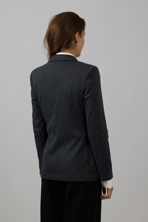 Blazer - Tattersall Grey Houndstooth