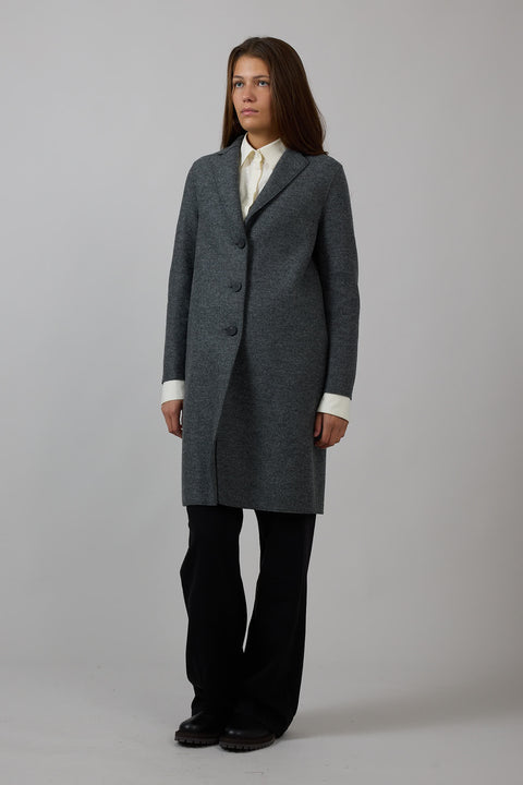 Kåpe - Overcoat Pressed Wool Middle Grey