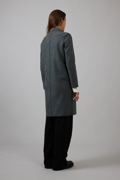 Kåpe - Overcoat Pressed Wool Middle Grey